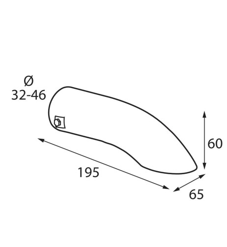 Terminale scarico universale inox singolo curvo T 07 32 46mm