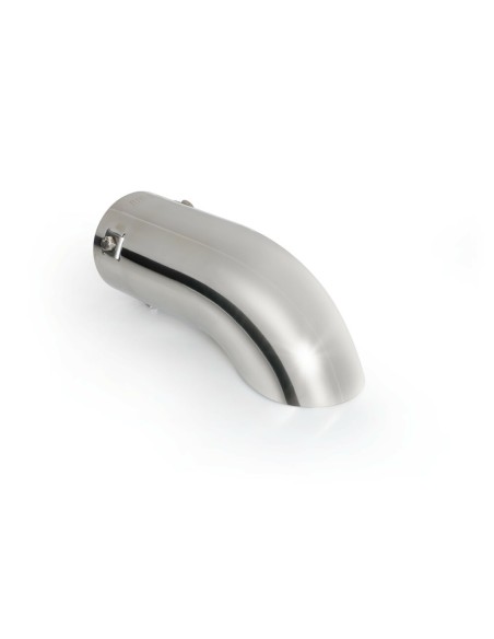 Terminale scarico universale inox singolo curvo TS 44 50 60mm