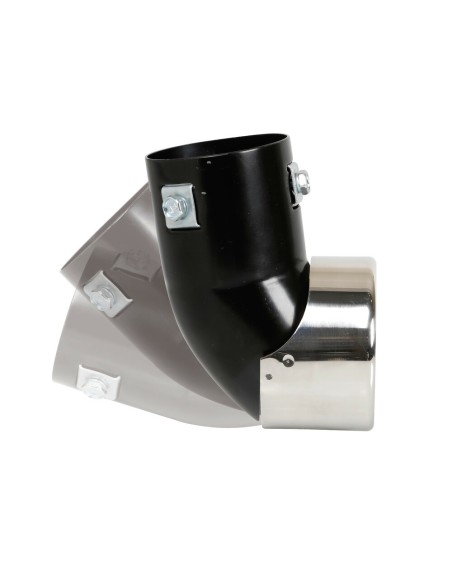 Terminale scarico universale inox singolo gomito regolabile TS 60 37 49mm