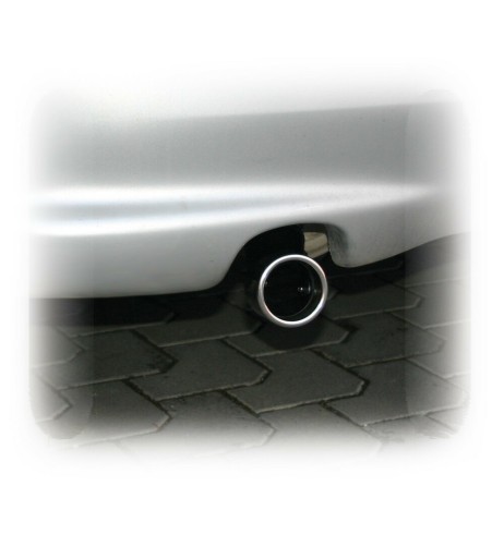 Terminale scarico universale inox singolo gomito regolabile TS 60 37 49mm