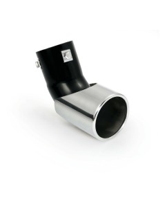 Terminale scarico universale inox singolo gomito regolabile TS 61 37 49mm