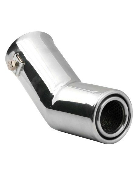 Terminale scarico universale inox singolo gomito TS 20 37 49mm