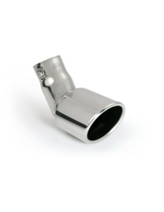 Terminale scarico universale inox singolo gomito TS 21 30 45mm