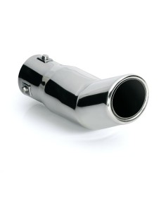 Terminale scarico universale inox singolo gomito TS 33 38 49mm