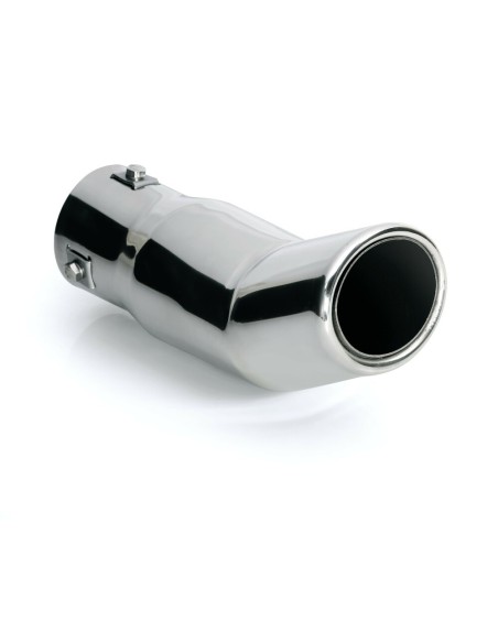 Terminale scarico universale inox singolo gomito TS 33 38 49mm