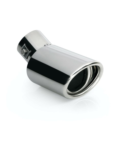 Terminale scarico universale inox singolo gomito TS 34 27 35mm