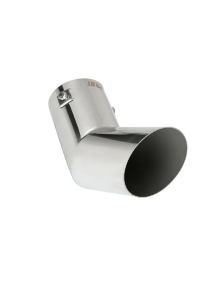 Terminale scarico universale inox singolo gomito TS 41 43 56mm