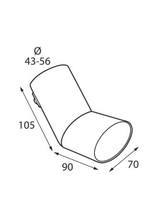 Terminale scarico universale inox singolo gomito TS 41 43 56mm 2
