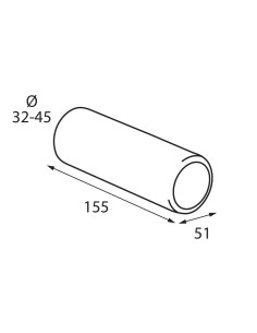 Terminale scarico universale inox singolo T 05 32 45mm 2