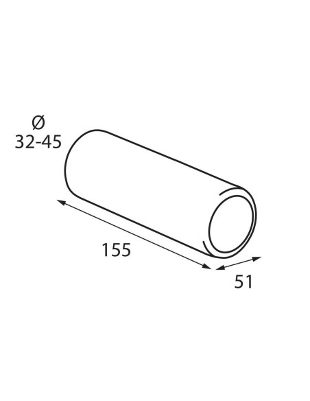 Terminale scarico universale inox singolo T 05 32 45mm