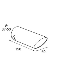 Terminale scarico universale inox singolo T 4 37 50mm 2