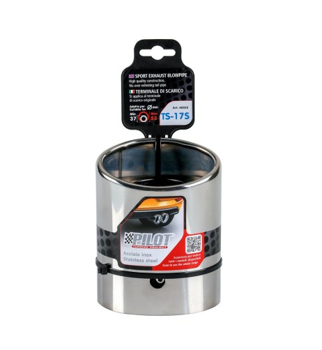 Terminale scarico universale inox singolo TS 17S 37 55mm