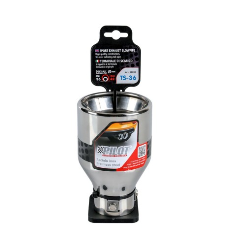 Terminale scarico universale inox singolo TS 36 36 42mm