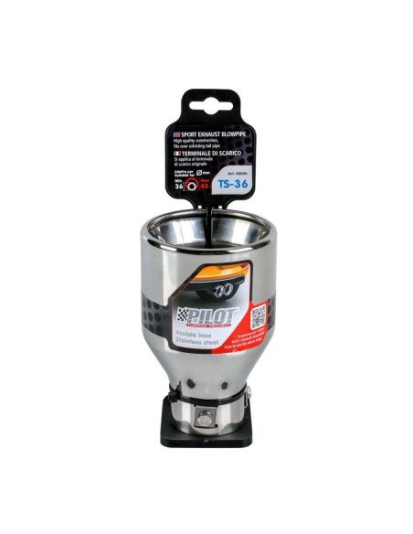 Terminale scarico universale inox singolo TS 36 36 42mm