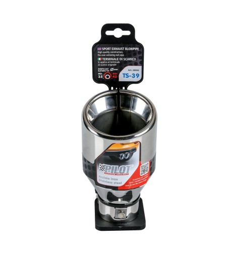 Terminale scarico universale inox singolo TS 39 35 42mm