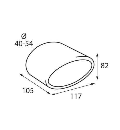 Terminale scarico universale inox singolo TS 500 40 54mm