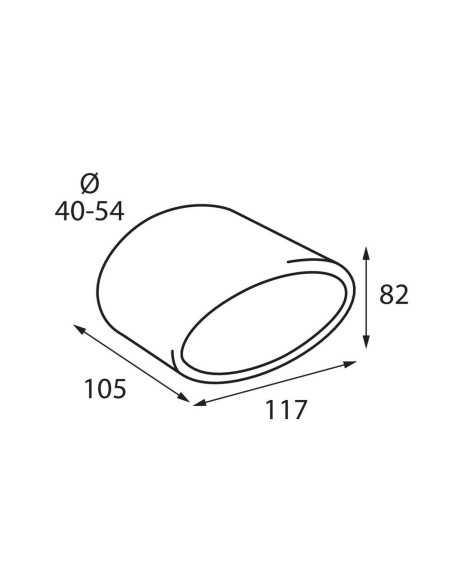 Terminale scarico universale inox singolo TS 500 40 54mm
