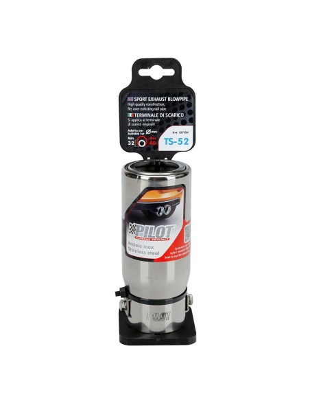 Terminale scarico universale inox singolo TS 52 32 40mm