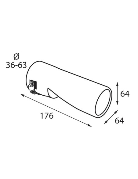 Terminale scarico universale inox singolo TS 69 36 63mm