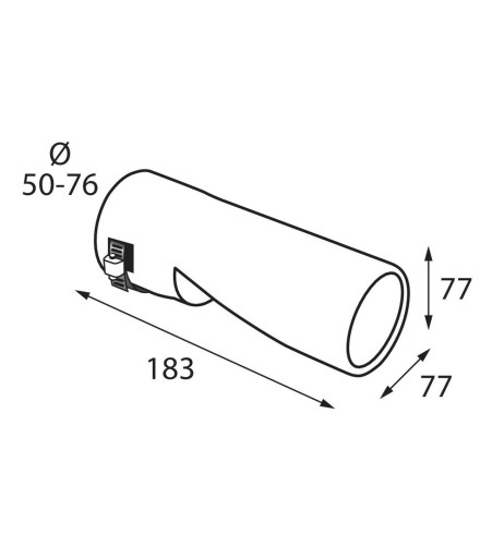 Terminale scarico universale inox singolo TS 71 50 76mm