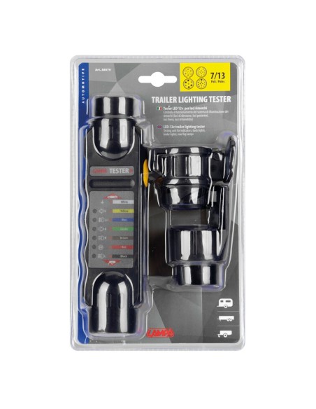 Tester funzionamento luci illuminazione rimorchi 12V 7 13 poli
