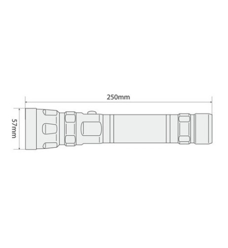 Torcia militare Patrol LED difesa alluminio Maxi
