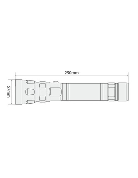 Torcia militare Patrol LED difesa alluminio Maxi