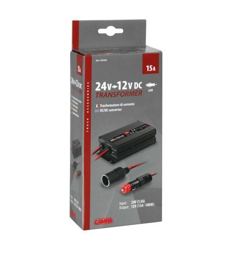Trasformatore di corrente da 24V a 12V 15A