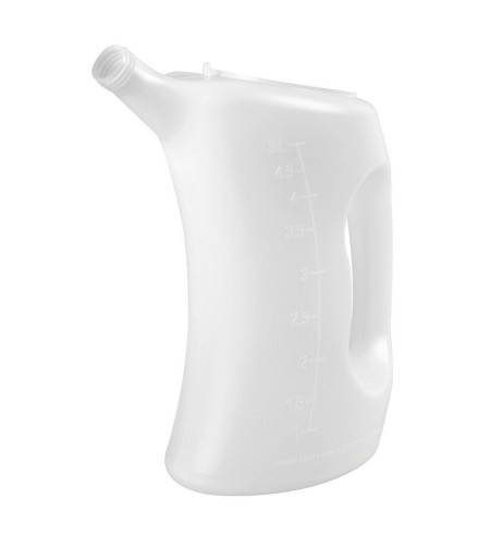 Travasatore graduato in HDPE resistente ad acidi oli e carburanti 5 litri