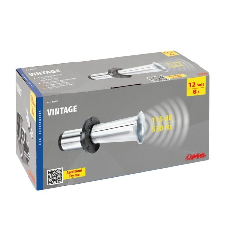 Tromba elettrica 12V 22cm Suono vintage