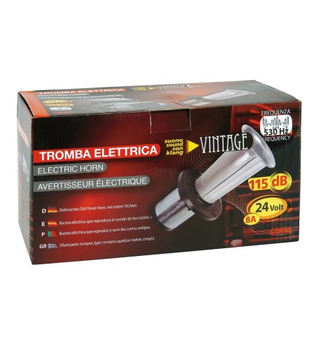 Tromba elettrica suono vintage 24V 22cm camion furgone
