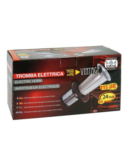 Tromba elettrica suono vintage 24V 22cm camion furgone