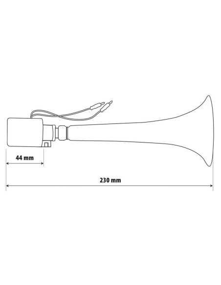 Tromba elettropneumatica 12 24V 8A Suono Turco
