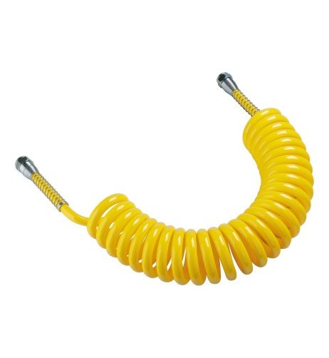Tubo aria a spirale Giallo 4 5m con terminali femmina M18