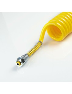 Tubo aria a spirale Giallo 4 5m con terminali femmina M18 2