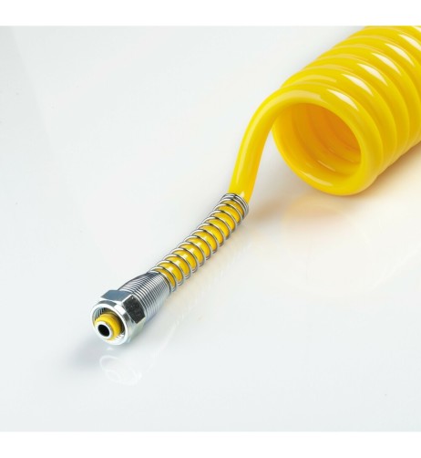 Tubo aria a spirale Giallo 4 5m con terminali femmina M18