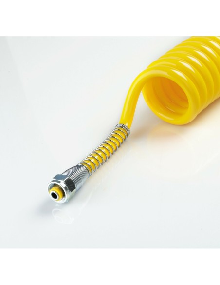 Tubo aria a spirale Giallo 4 5m con terminali femmina M18