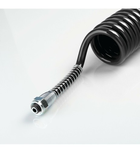Tubo aria a spirale Nero 4 5m con terminali femmina M18