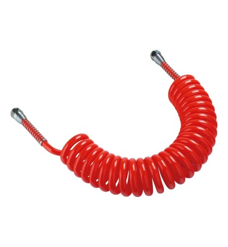 Tubo aria a spirale Rosso 4 5m con terminali femmina M18