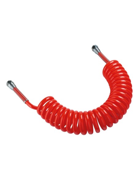 Tubo aria a spirale Rosso 4 5m con terminali femmina M18
