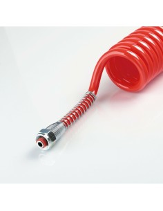 Tubo aria a spirale Rosso 4 5m con terminali femmina M18 2