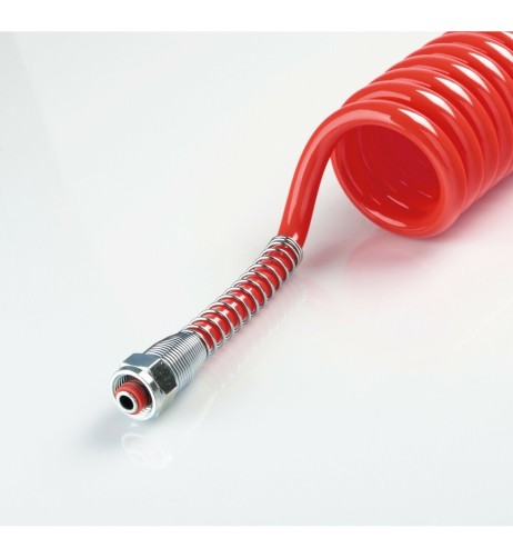 Tubo aria a spirale Rosso 4 5m con terminali femmina M18