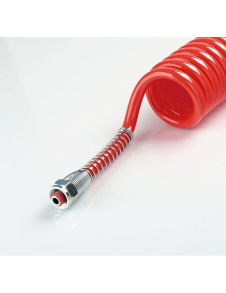 Tubo aria a spirale Rosso 4 5m con terminali femmina M18
