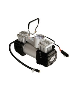 Twin Air Kit compressore bicilindrico 12V 200W 7 bar con manometro e luce a