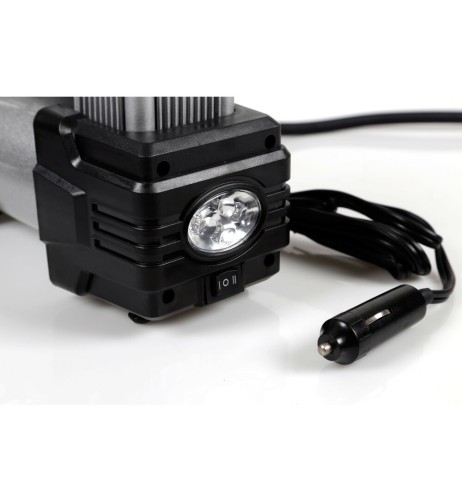 Twin Air Kit compressore bicilindrico 12V 200W 7 bar con manometro e luce a