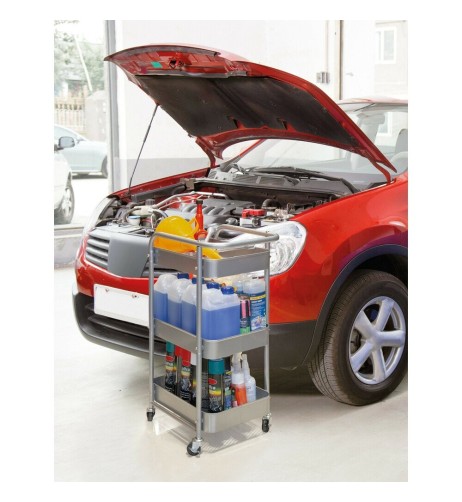 Utility Trolley carrello multiuso 3 ripiani 77x32cm