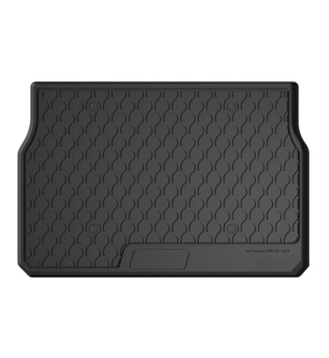 Vasca baule bagagliaio su misura gomma sintetica Peugeot 208 5p 2012 2019