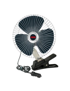 Ventilatore auto accendisigari 12V diametro 20cm con pinza