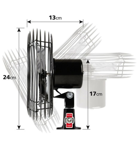 Ventilatore da camion in metallo 24V diametro 20cm
