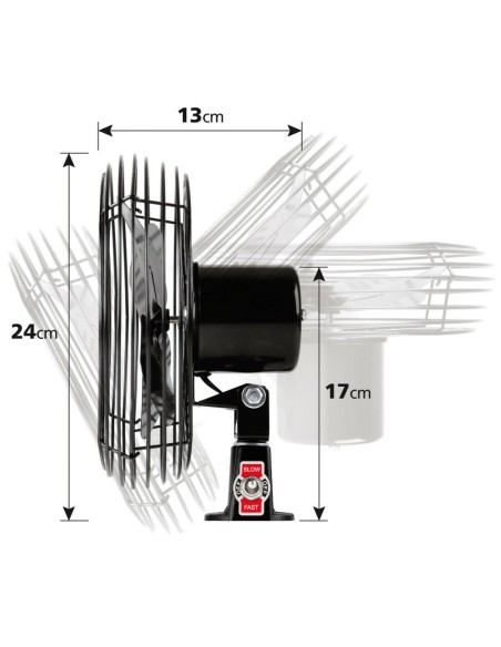 Ventilatore da camion in metallo 24V diametro 20cm